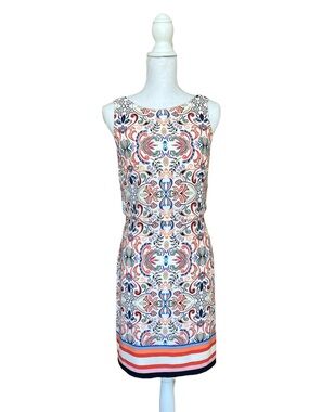 Vince Camuto Kaleidescope 
Paisley Print Sleeveless Stretch Mini Dress #VC8M7431